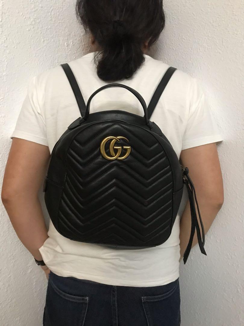 Gucci marmont backpack black hotsell