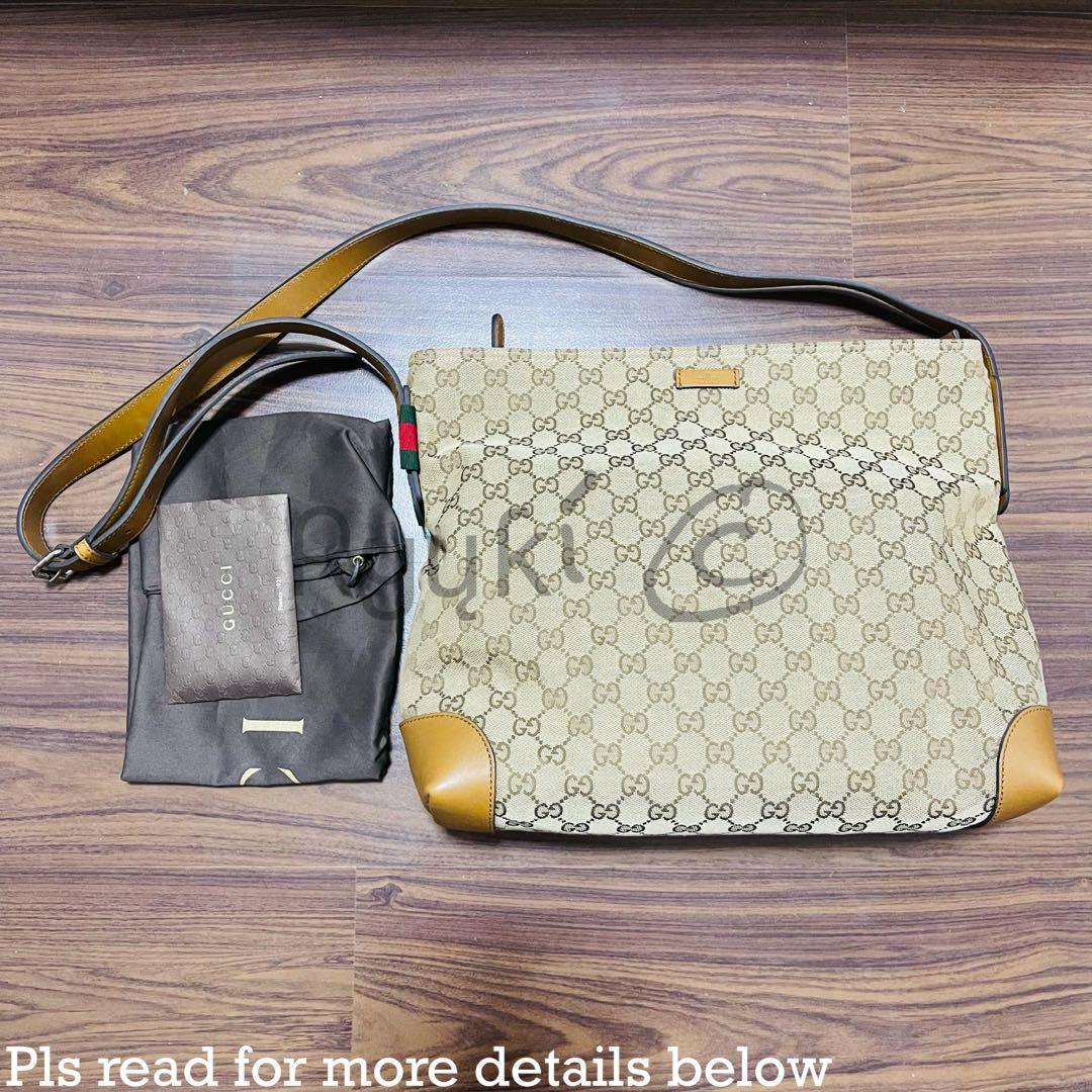 Gucci Original Vintage GG Canvas Messenger Bag Luxury Bags