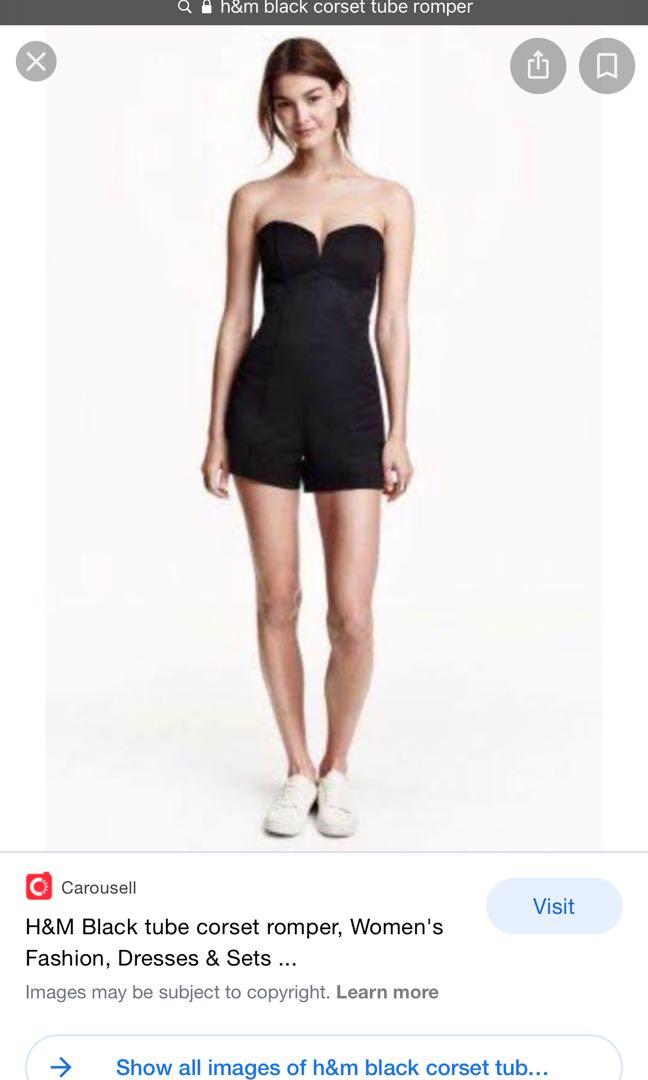 H and cheap m black romper