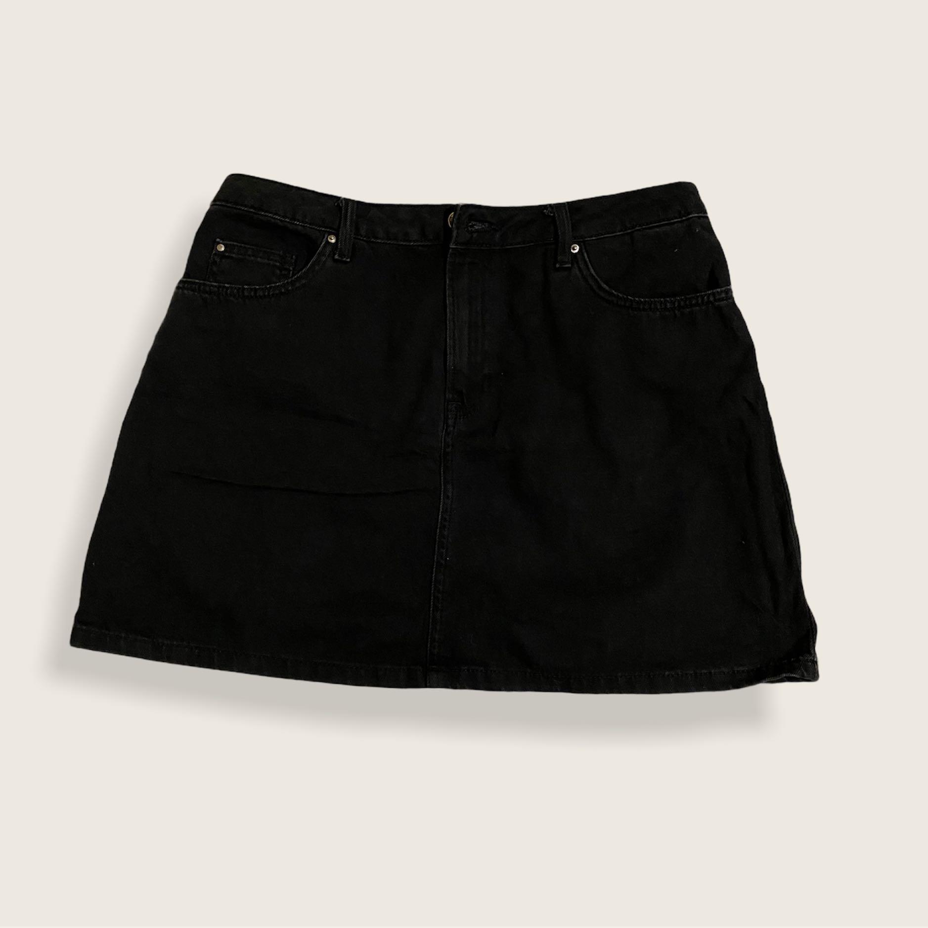 H&m black jean skirt discount