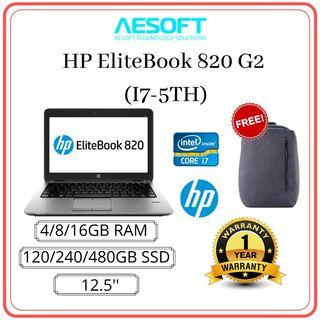HP Elitebook 820 G2 - 12.5" / Core i7-5th Laptop (Refurbished)