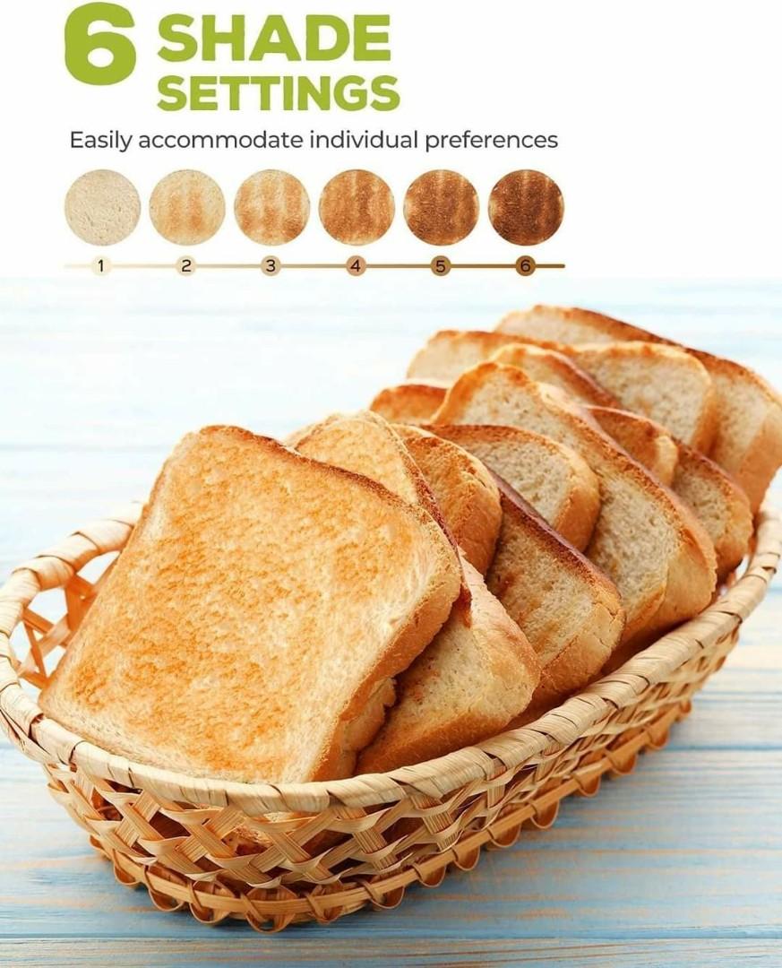 IKICH 4 Slice Toaster, Stainless Steel, Extra Wide 4Slice Long Slot