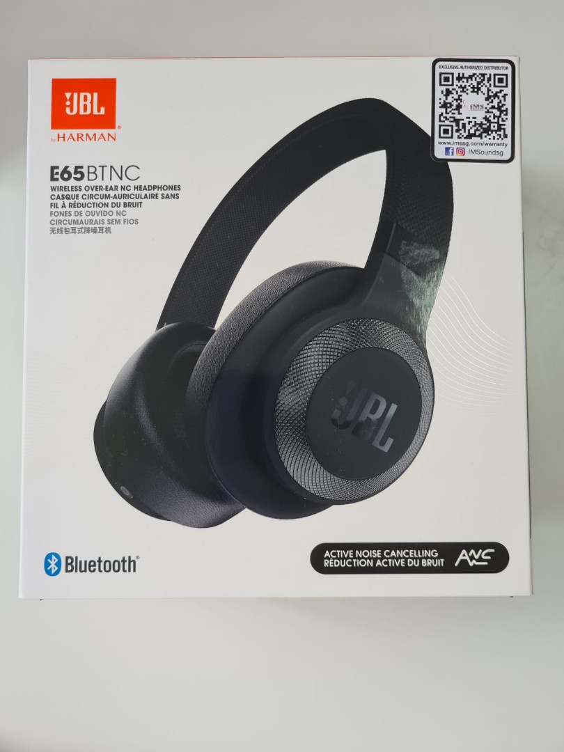 JBL E65BTNC Wireless Over-Ear Noise-Cancelling Headphones, Audio,  Headphones \u0026 Headsets on Carousell