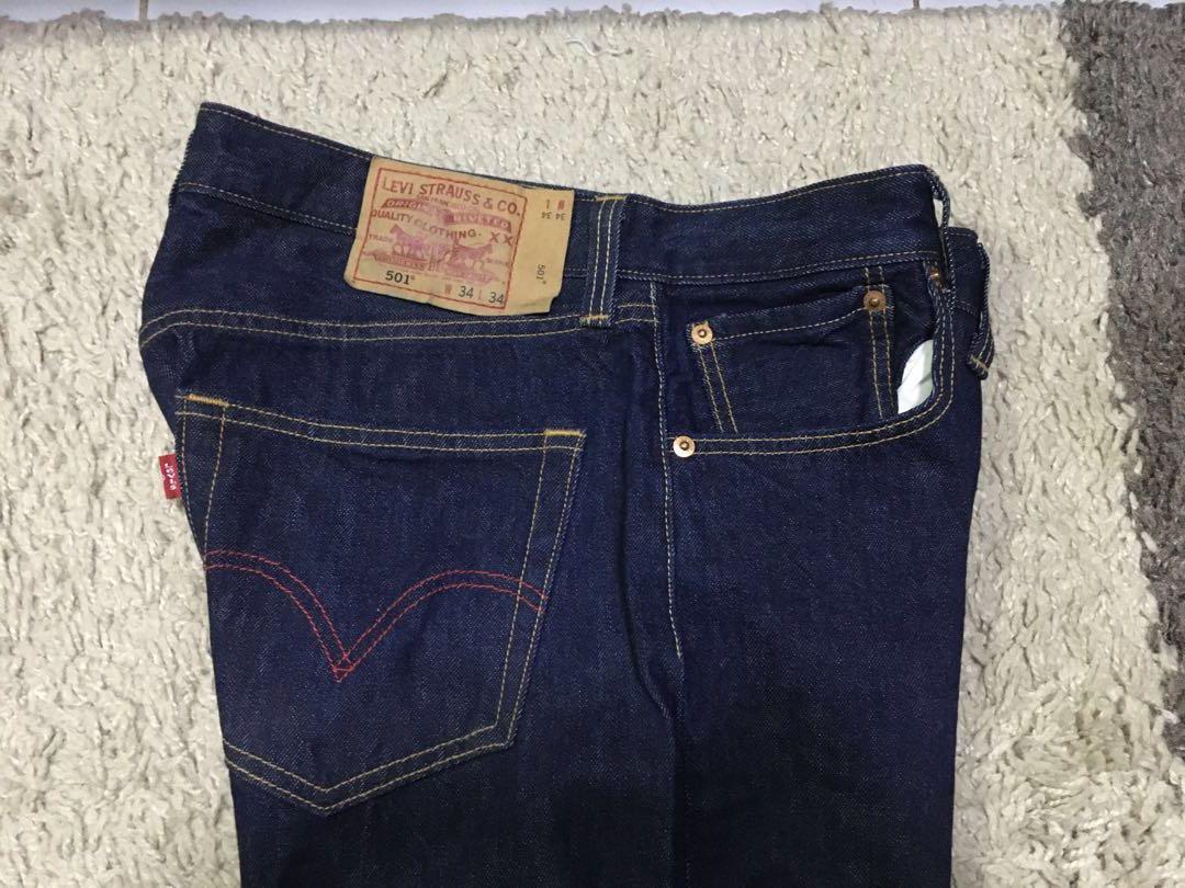 LEVIS 501 RED STITCH BACK POCKET JMAONG 