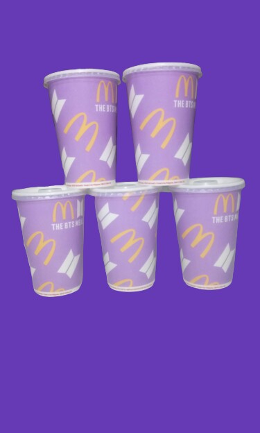 LIMITED EDITION MCDO x BTS Meal Disposable Paper Cup, Hobbies & Toys ...