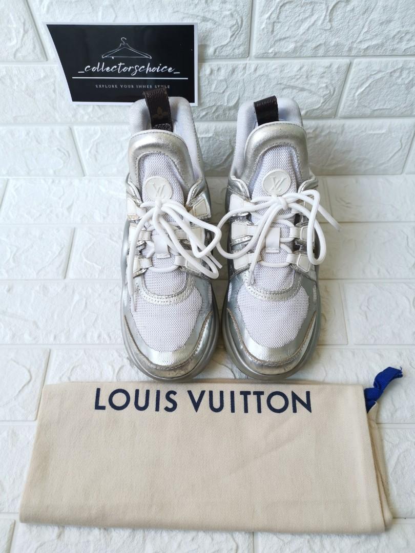 Louis Vuitton White/Silver Mesh and Leather Archlight Sneakers Size 40 For  Sale at 1stDibs