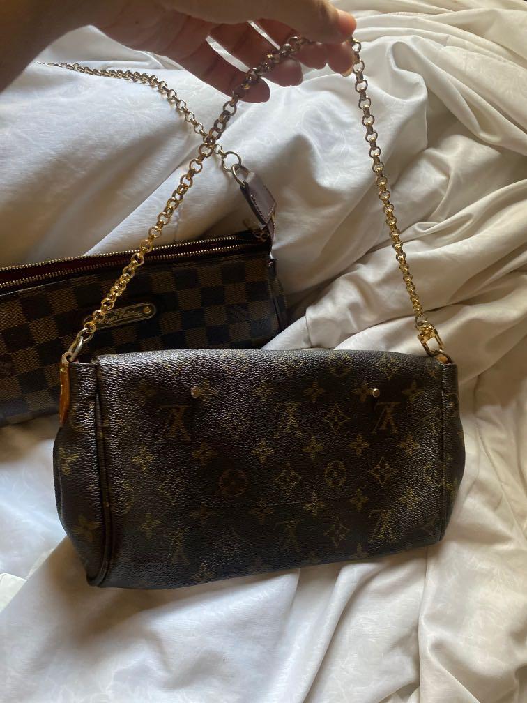 Favorite cloth crossbody bag Louis Vuitton Brown in Cloth - 10362090