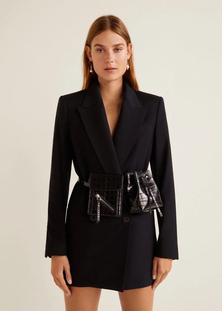 Mango croc sale effect belt bag