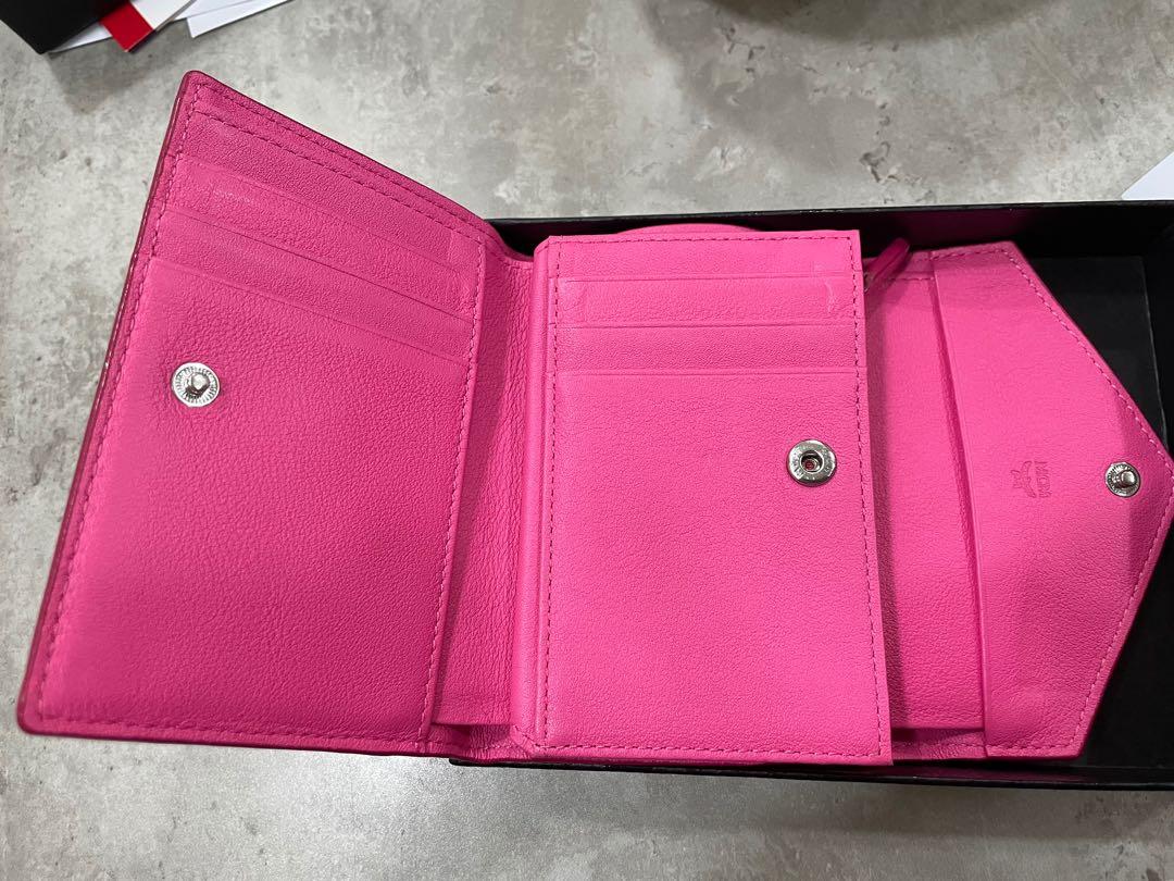 MCM Love Letter Trifold Wallet in Pink