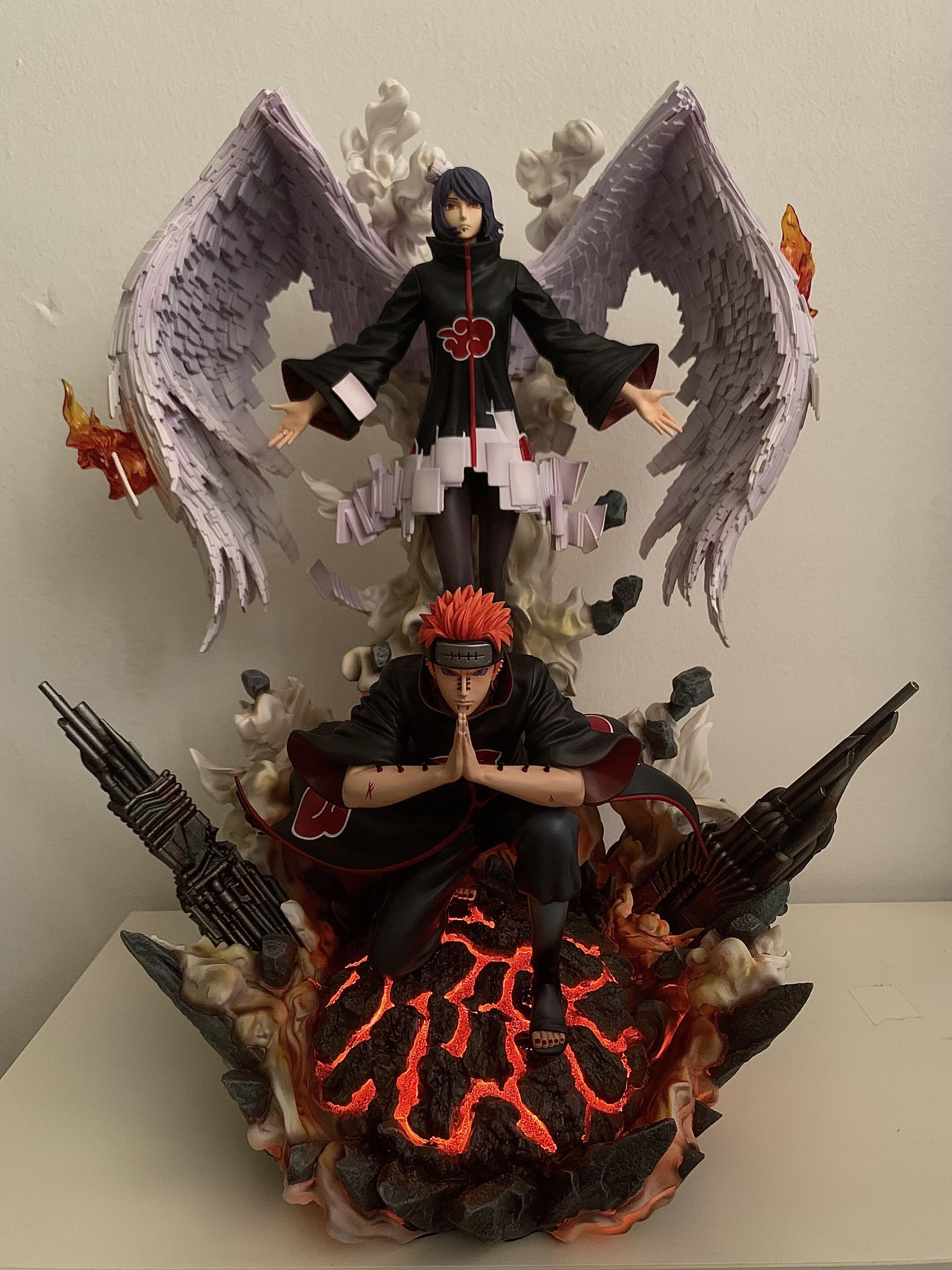 Estátua Pain & Konan Akatsuki Deluxe Pop Naruto Rongzon Figure - Laventy