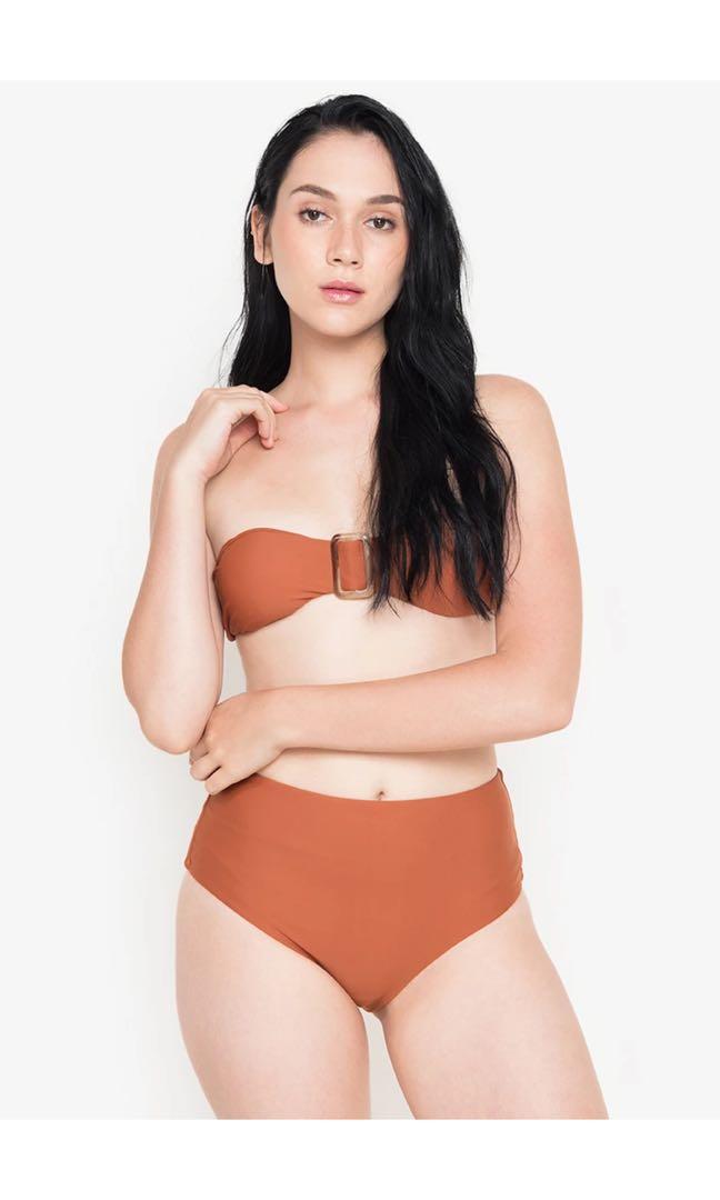 Neon Island Bandaeu Bikini Set (Category: Bikinis & Swimsuits) located in Taguig. Submitted by impulsivemoims (Listing ID 1097734985, Image 1). Description: Neon Island 2 Piece Bikini Set Size: L Top: Bandeau Bottom: High waist Color: Brown Super cute and slimming RFS: the top doesn’t fit.