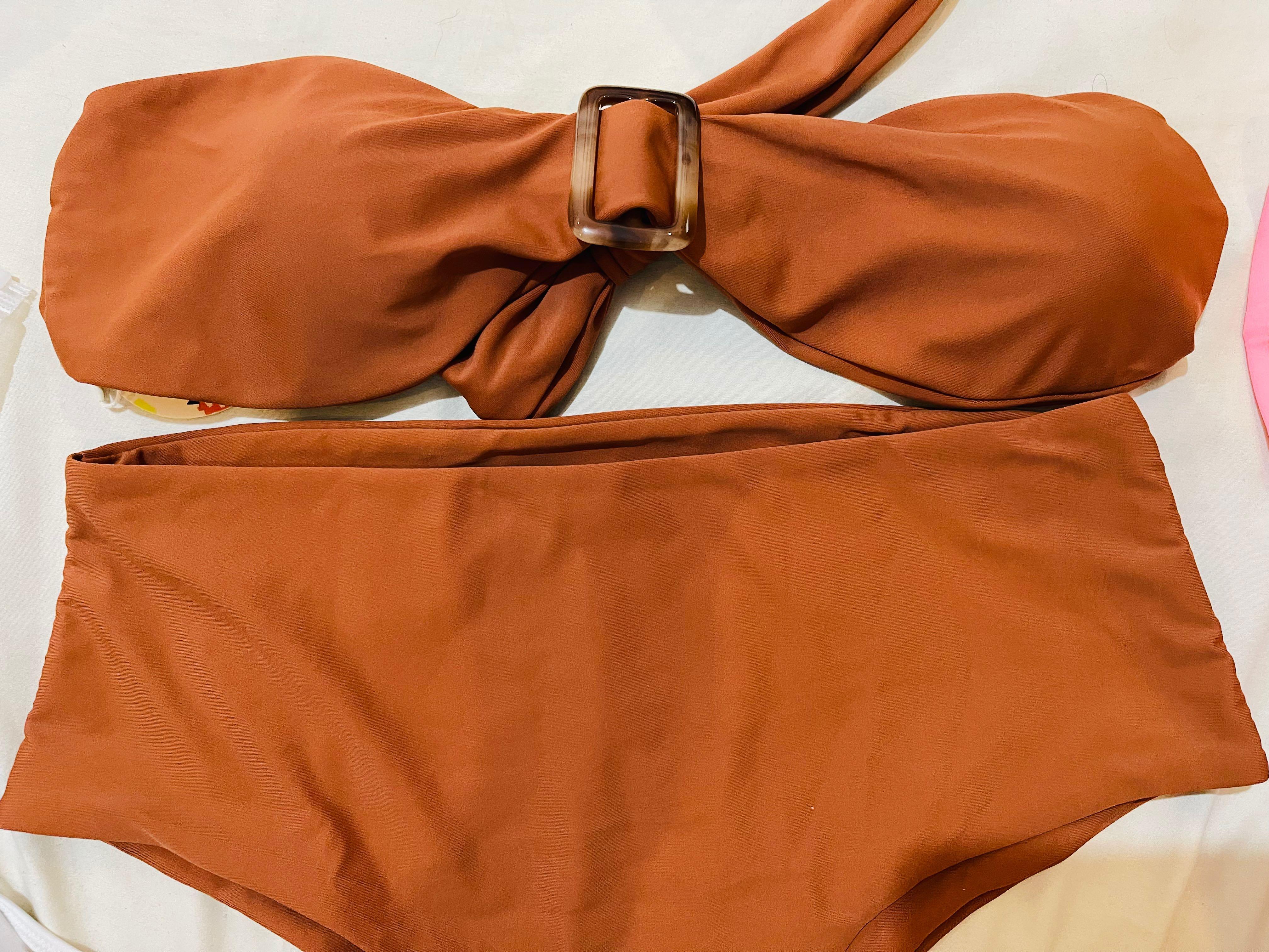 Neon Island Bandaeu Bikini Set (Category: Bikinis & Swimsuits) located in Taguig. Submitted by impulsivemoims (Listing ID 1097734985, Image 2). Description: Neon Island 2 Piece Bikini Set Size: L Top: Bandeau Bottom: High waist Color: Brown Super cute and slimming RFS: the top doesn’t fit.