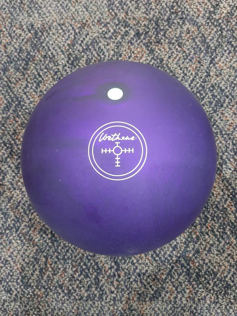14 Lb. Urethane Bowling Ball Purple Hammer Urethane Green Pin