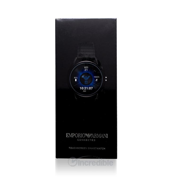 NEW Emporio Armani Quartz Black Dial Stainless Steel Men s Watch