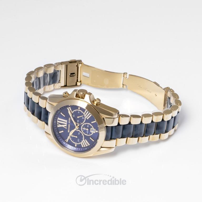 NEW Michael Kors Bradshaw Quartz Blue Dial Stainless Steel Men s