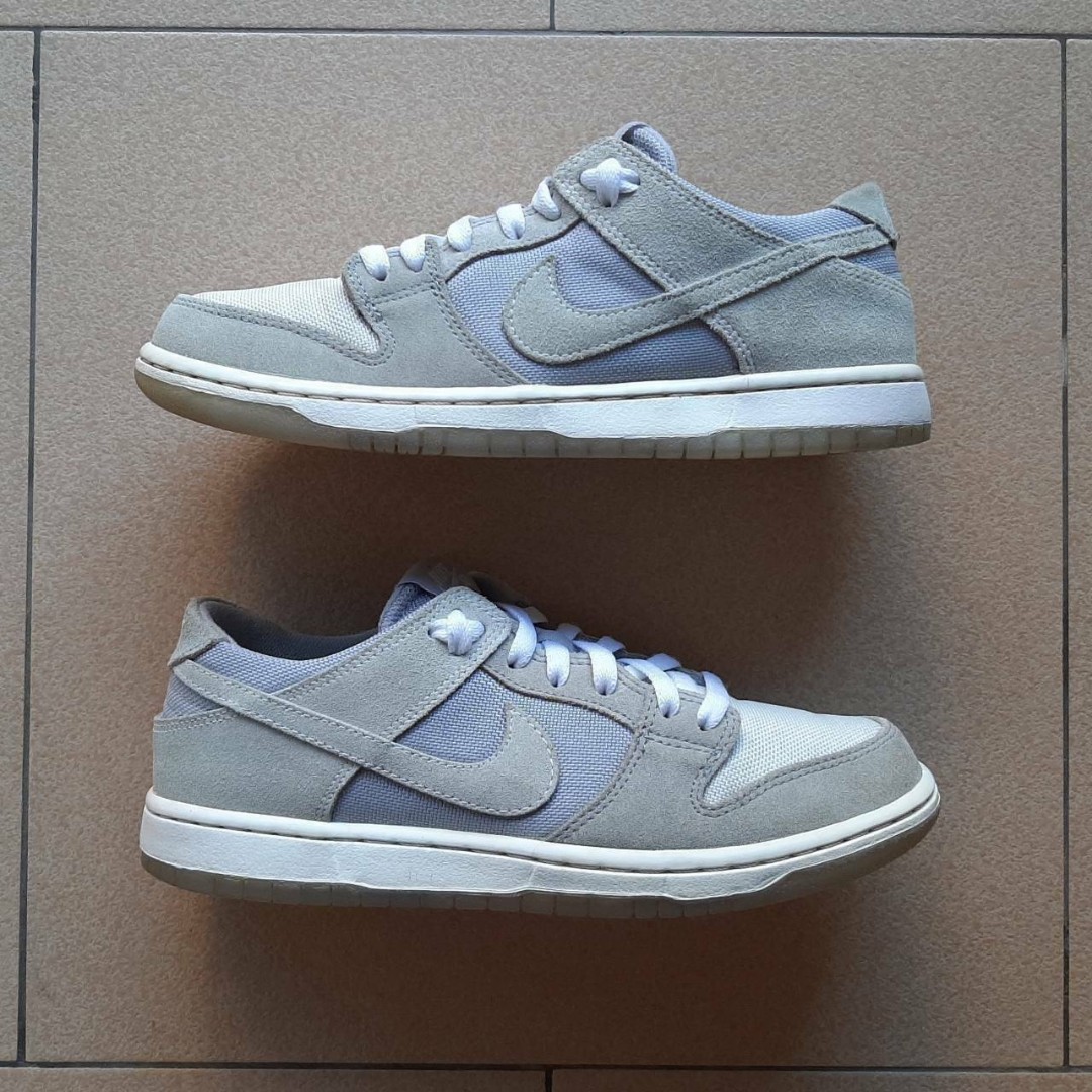 NIKE SB DUNK LOW WOLF GREY, Fesyen Pria 