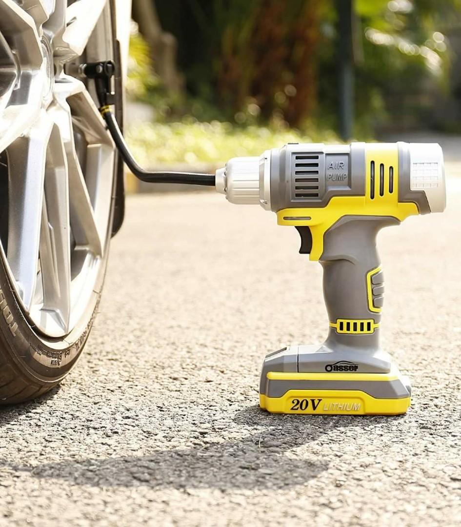 Oasser Cordless Tire Inflators 20V Portable Tire Inflator Cordless Air Compressor 2000mAh