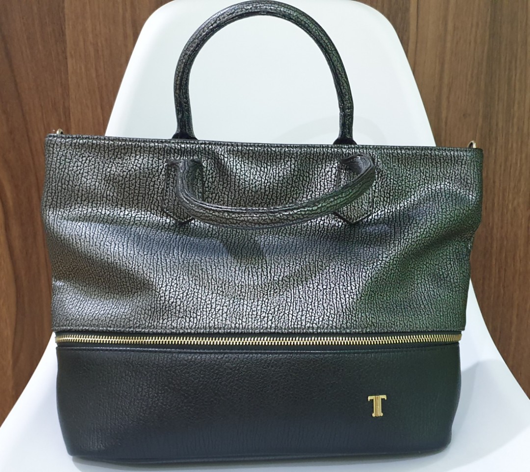 Original Talli leather tote bag (expandable), Women's Fashion, Bags