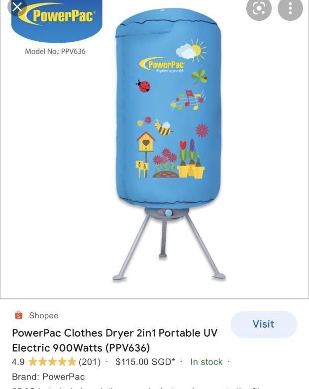 Powerpac hotsell clothes dryer