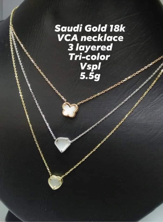 Lv Layered Necklace 18kjapn gold, Women's Fashion, Jewelry & Organizers,  Necklaces on Carousell
