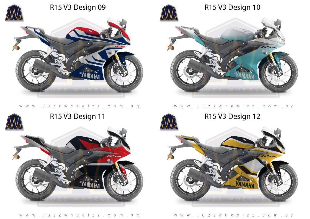 R15 v3 Decal Kit By Juzz Wheelzz, Motorcycles, Motorcycle Accessories ...
