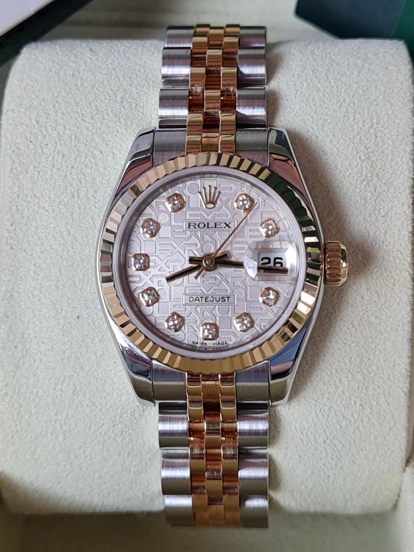 Rolex Ladies DateJust 179173 Computer Diamond 26mm Automatic