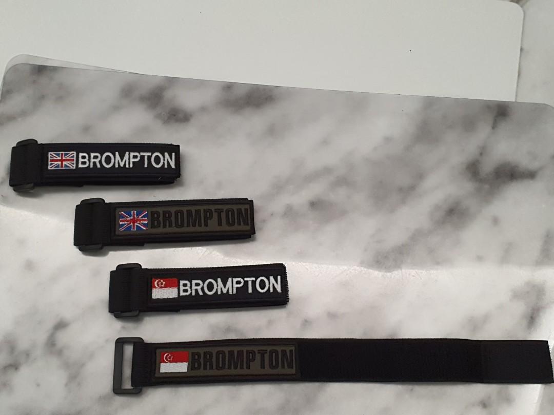 Soft velcro strap for Brompton, Pikes, 3Sixty, Camp, etc (Category: Parts & Accessories) located in Singapore. Submitted by yeo.eric (Listing ID 1097727413, Image 1). Description: 1) Made of soft velcro that does not scratch your precious frame 2) Self collect at Kovan vicinity.