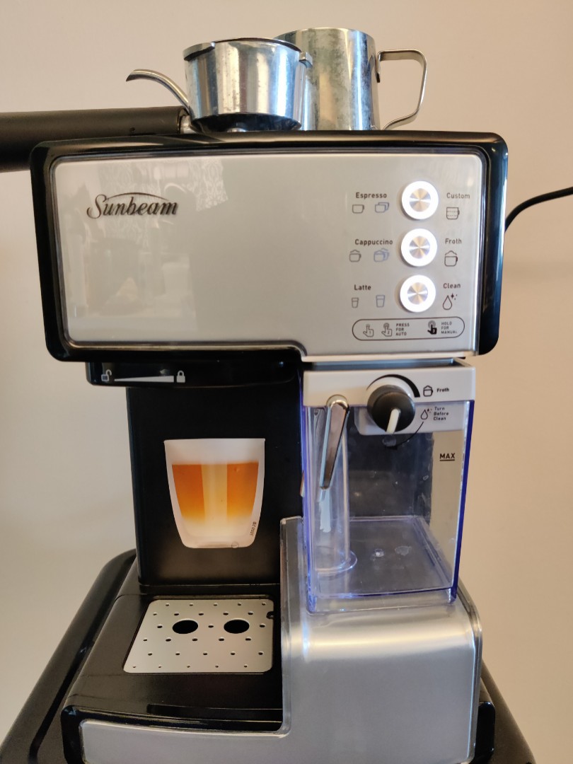 Sunbeam coffee machine espresso cappuccino sale latte automatic beverage maker em5000