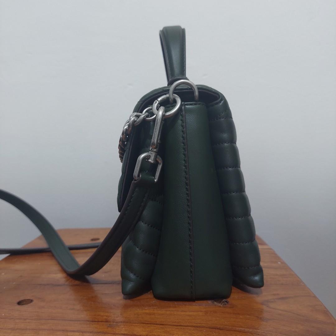 Tory Burch Kira Chevron Top Handle Satchel, Barang Mewah, Tas & Dompet