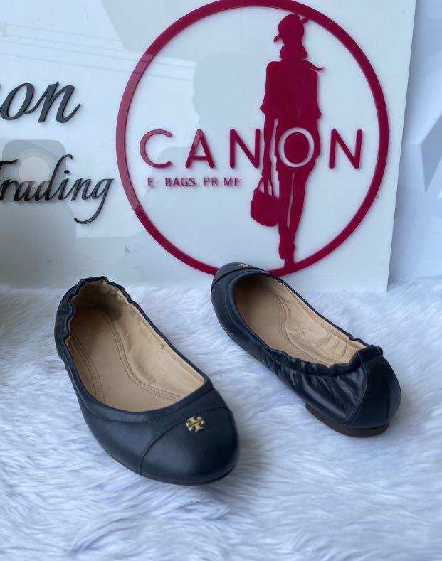 Tory Burch Navy Blue York Ballet Flats size 6M Women s Fashion