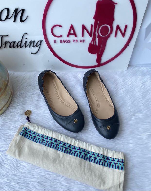 Tory burch navy ballet shop flats