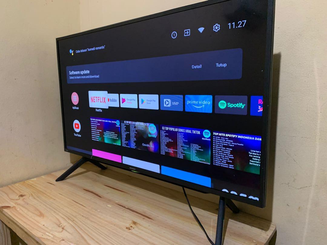 Tv Led Sharp 42inc Aquos 2t C42bg1i Android Full Hd Elektronik Tv Perlengkapan Hiburan Di Carousell