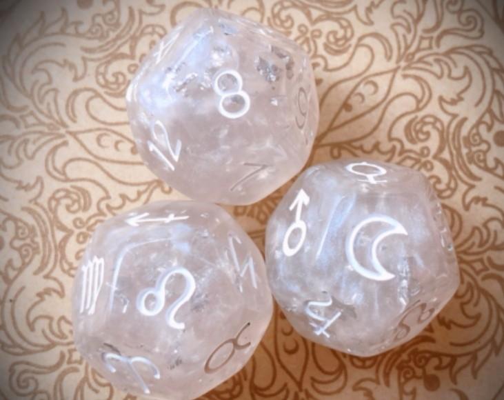 Unique 3pcs 12-sided Astro Dice Astrology Divination Fortune ...