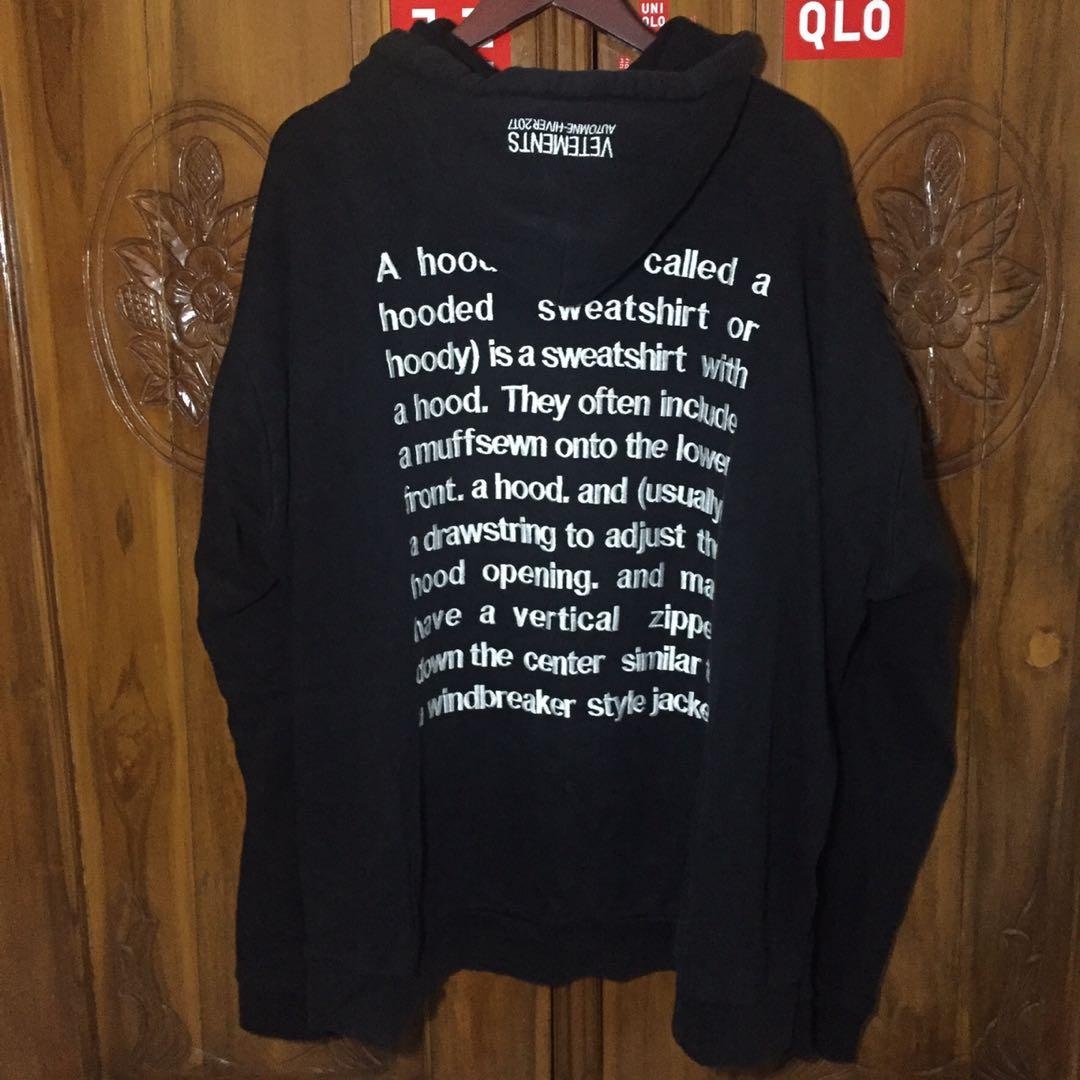 Harga vetements online definition hoodie