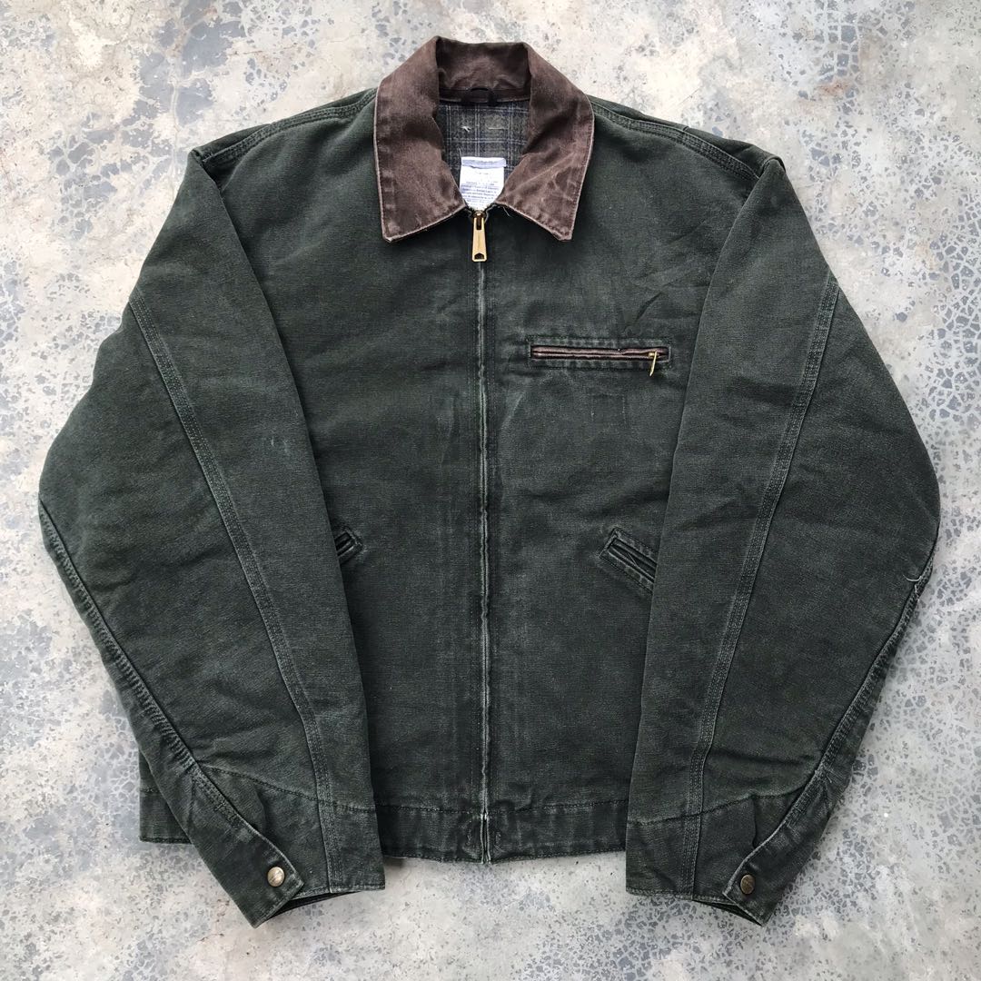 Vintage Carhartt Detroit Jacket Moss Green Men s Fashion Coats