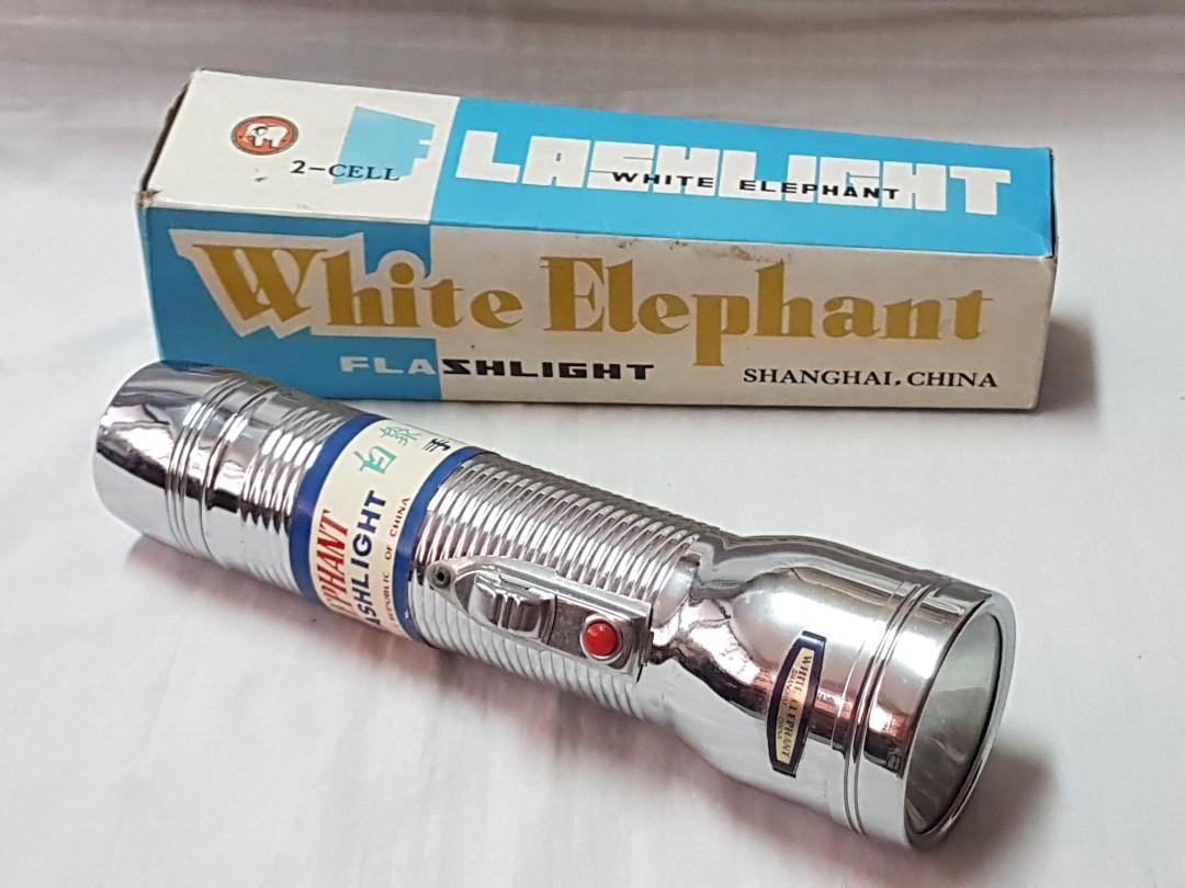 Vintage White Elephant Brand Flashlight, Hobbies & Toys, Memorabilia
