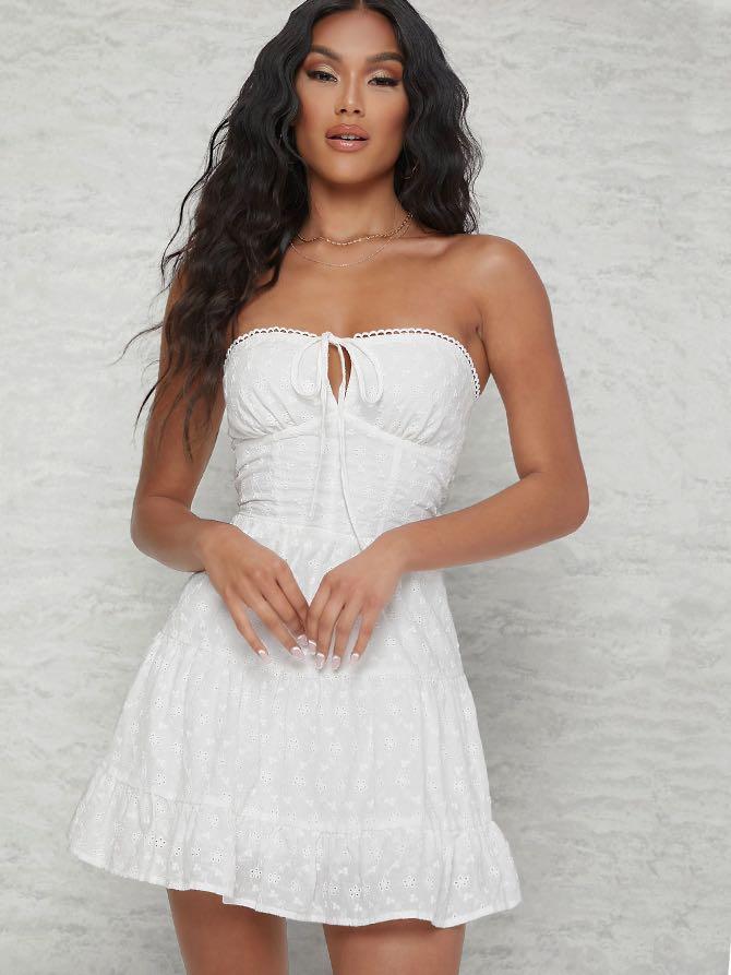 white tube dress