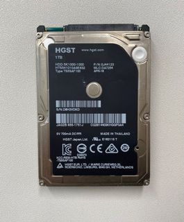 1TB iMac 原廠HGST 2.5” HDD 5400 RPM