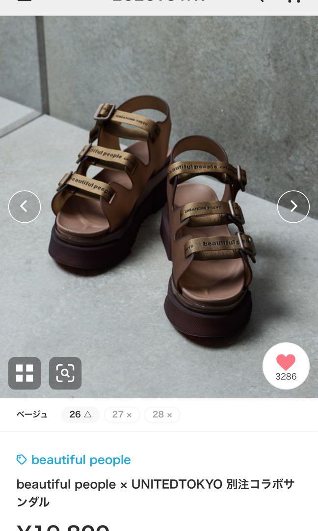 日本製🇯🇵 beautiful people × UNITED TOKYO 厚底透明涼鞋, 他的時尚