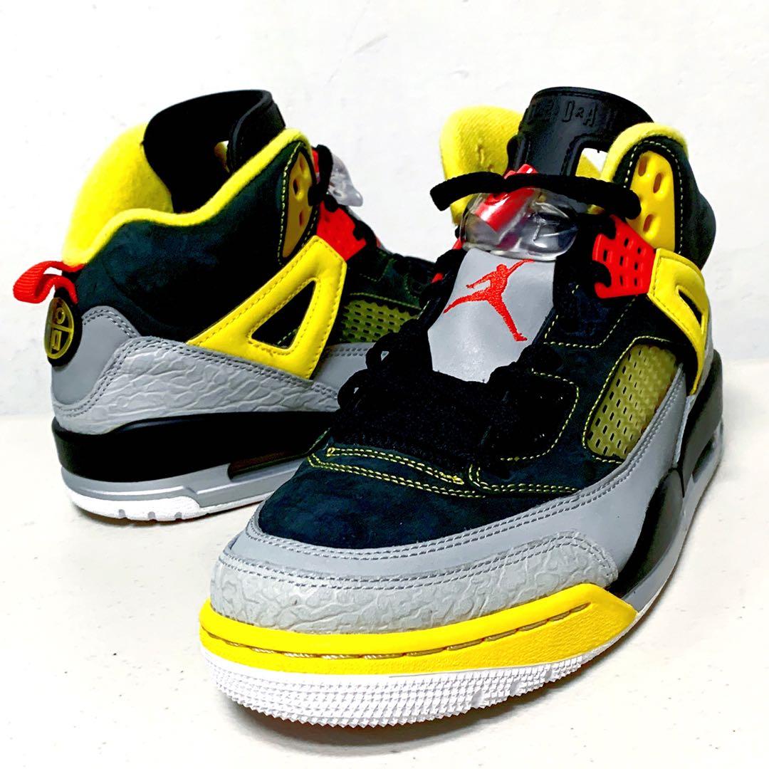 全新 NIKE AIR JORDAN SPIZIKE SPIZ'IKE LEE REFLECTIVE 史派克李 黑灰黃 爆烈紋 3M 反光 US8  26號 315371-050 TP0-21