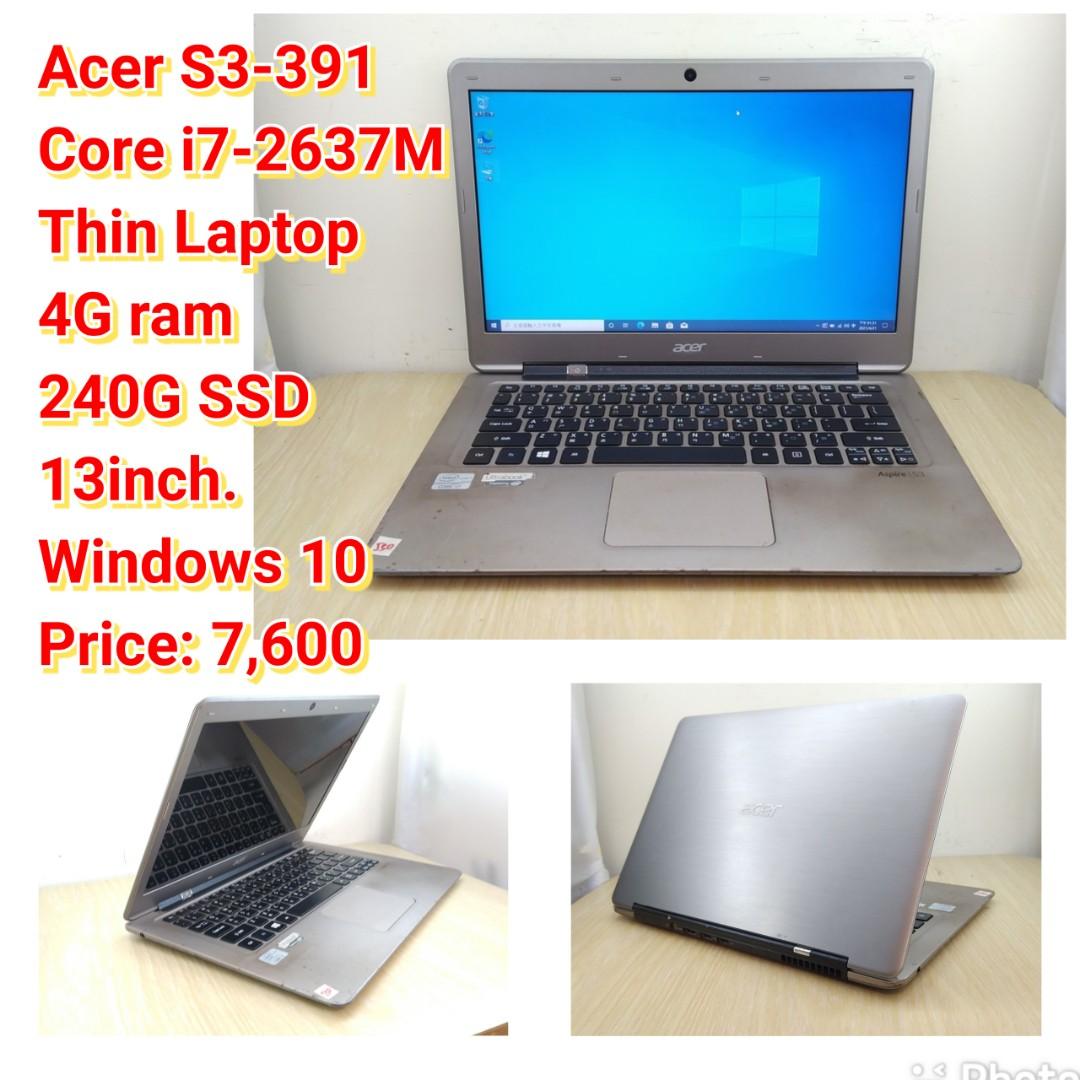 Acer S3-391, Core i7-2637M, Thin Laptop