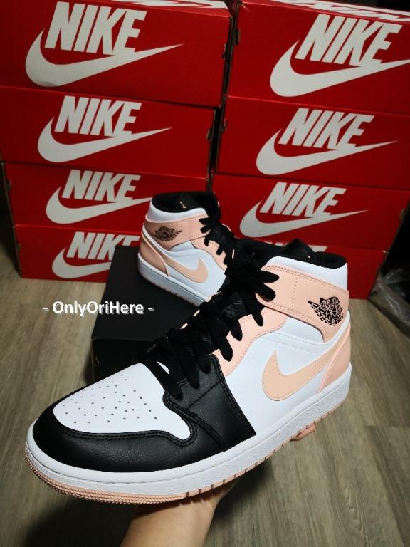 Air Jordan 1 Mid (White - Orange - Black), Men's Fashion, Footwear,  Sneakers on Carousell