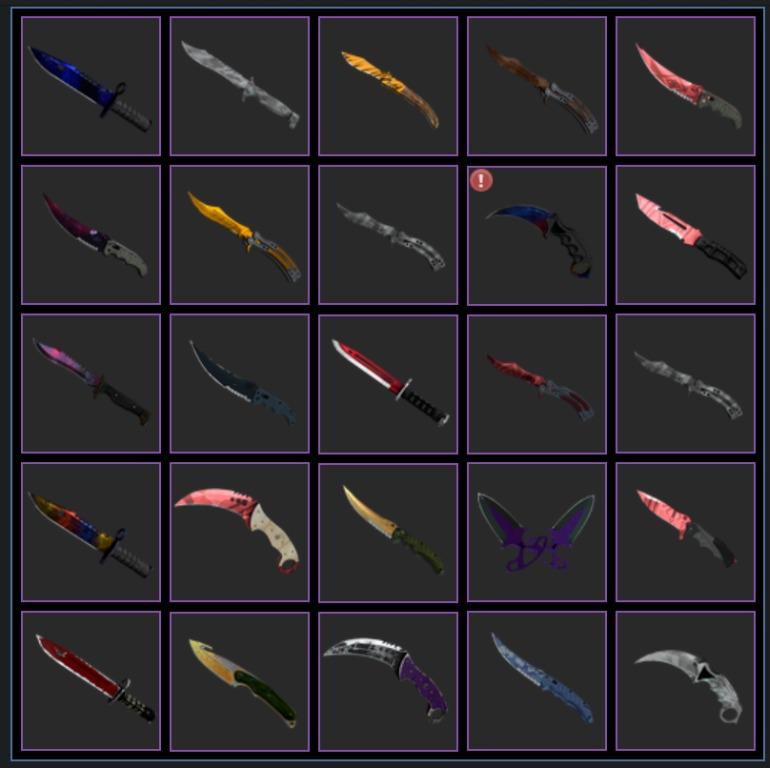 All Tradable Lots Of Csgo Skins For Sale Knives Knife Gloves Agents Music Kits Cashout Video Gaming Gaming Accessories In Game Products On Carousell - roblox gamma knife song