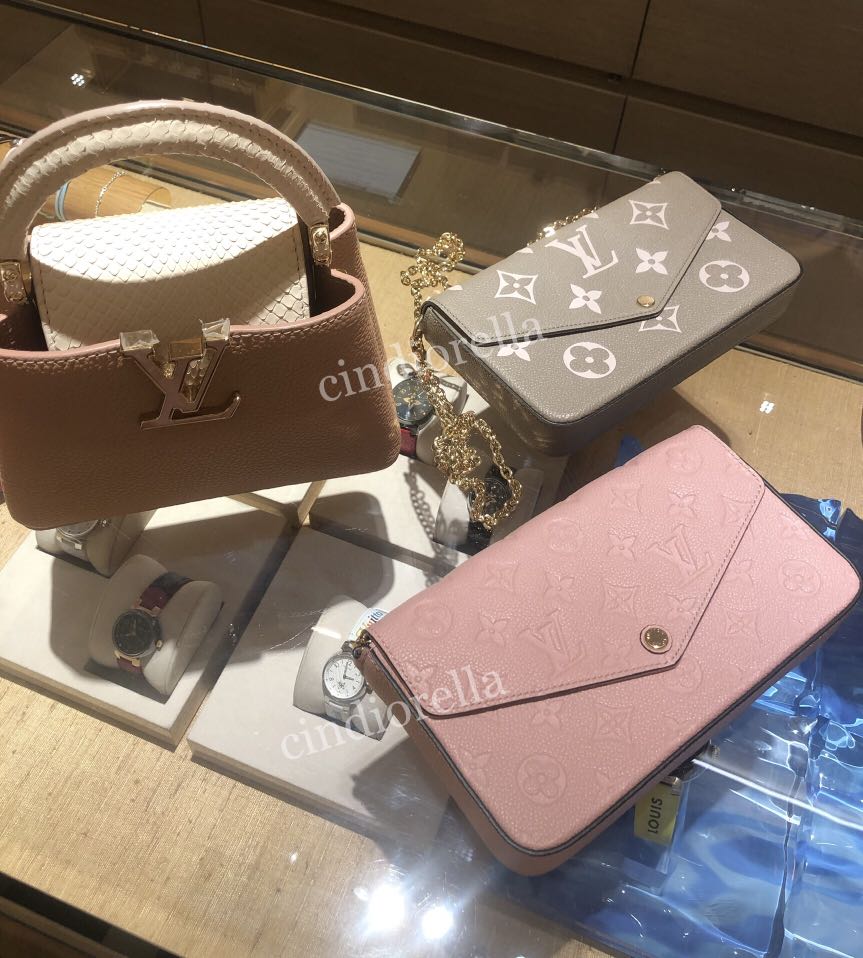 PRE-ORDER: Authentic Louis Vuitton LV Spring in the City Pink Beige Yellow  Monogram Empreinte Felicie Pochette Bag, Luxury, Bags & Wallets on Carousell