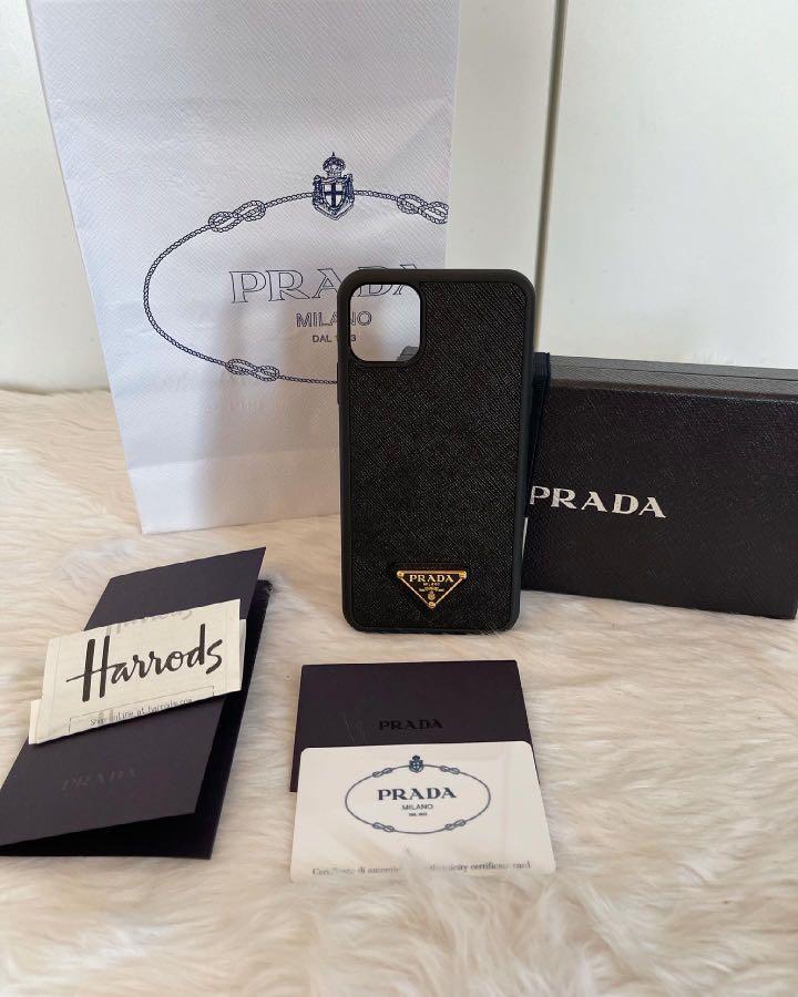 Authentic Prada Saffiano Iphone Case for Iphone 11 Pro Max, Mobile Phones &  Gadgets, Mobile & Gadget Accessories, Cases & Sleeves on Carousell