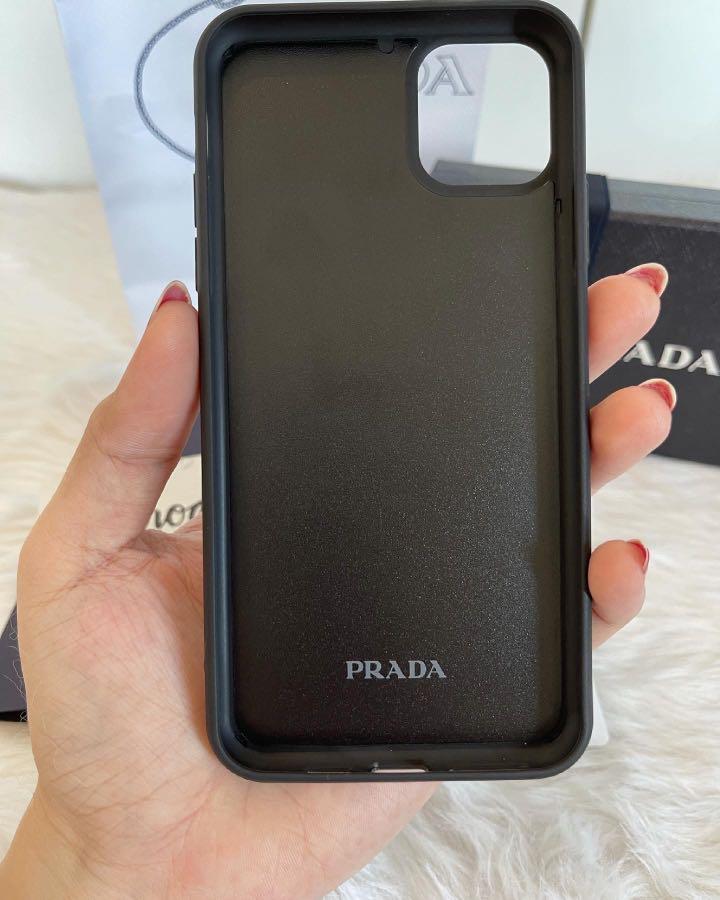 Authentic Prada Saffiano Iphone Case for Iphone 11 Pro Max, Mobile Phones &  Gadgets, Mobile & Gadget Accessories, Cases & Sleeves on Carousell