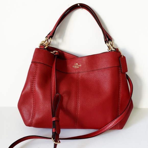 Dark red deals coach purse