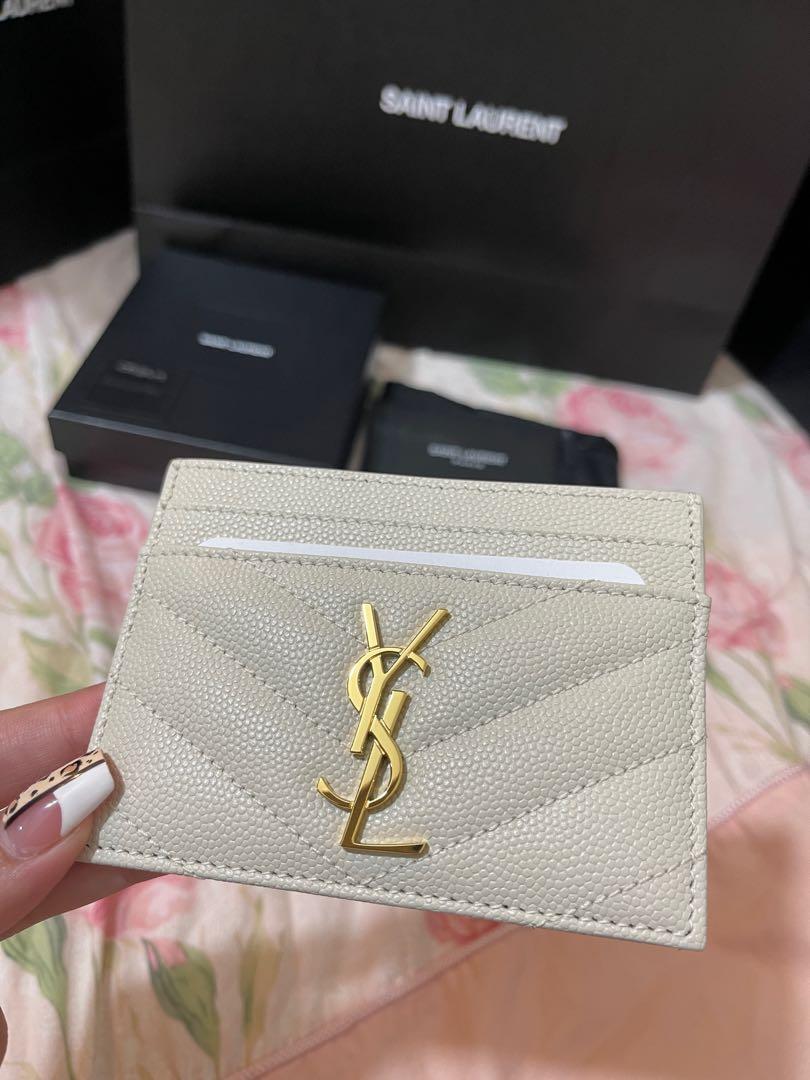 Authentic YSL Card Holder Gold Hardware ❤️, Luxury, Bags