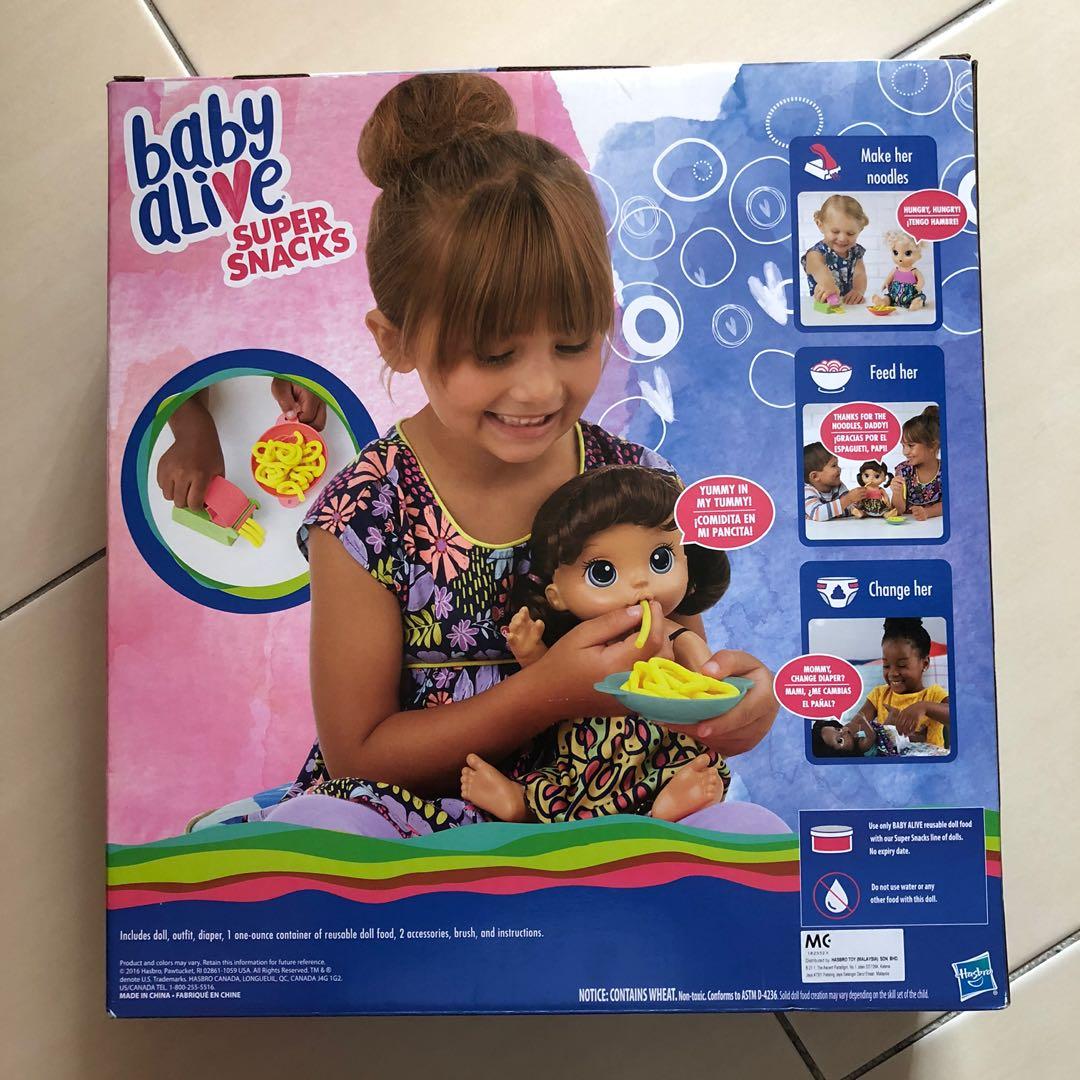 Baby alive outlet snackin noodles troubleshooting