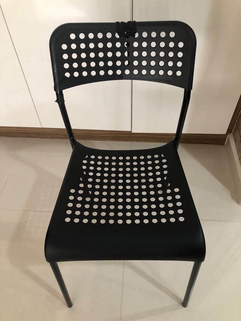 Black IKEA Adde Chair Furniture Home Living Furniture Chairs